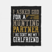 私の頼神は狩りのパートナーのため彼は私のギを送った フリースブランケット (正面)