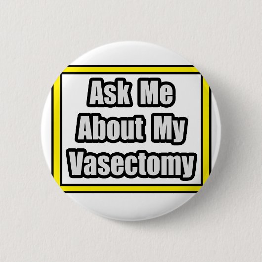 私の頼血管切除術について 缶バッジ (正面)