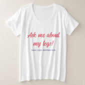 私の頼足のシャツについて。 プラスサイズTシャツ (デザイン正面)