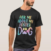 私の頼里犬の絞り染め犬の犬の動物についてA Tシャツ (正面)