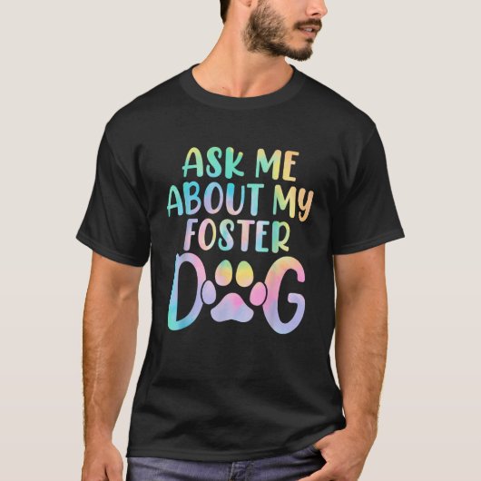 私の頼里犬の絞り染め犬の犬の動物についてA Tシャツ (正面)
