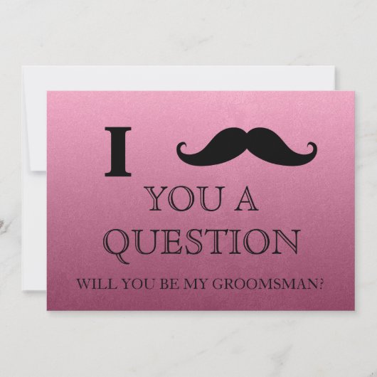 私の頼groomsmanになるか？ 招待状 (正面)