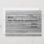 私の頼groomsmanになるか？請求書 招待状 (裏面)