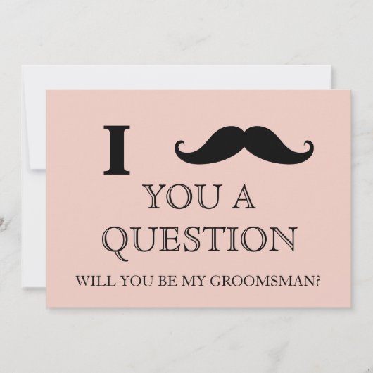 私の頼groomsmanになるか?請求書 招待状 (正面)