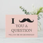 私の頼groomsmanになるか?請求書 招待状 (スタンド正面)