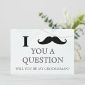 私の頼groomsmanになるか?請求書 招待状 (スタンド正面)