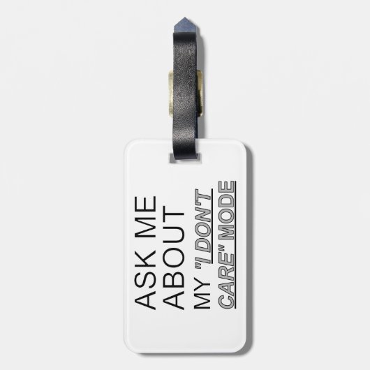 私の頼I Do Not Modeについて気に ラゲッジタグ (裏面縦)