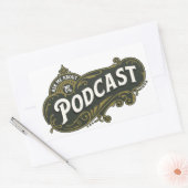 私の頼Podcastについて。 長方形シール (封筒)