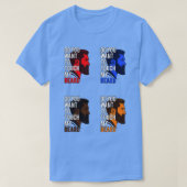 私の顎鬚の父の日のステッカーPをtouchしたい Tシャツ (デザイン正面)