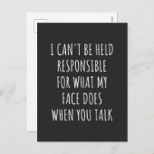 私の顔が勝手にやったことには責任取れない シーズンポストカード (正面/裏面)