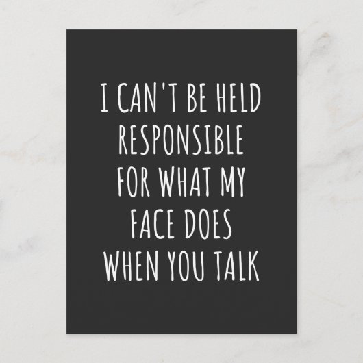 私の顔が勝手にやったことには責任取れない シーズンポストカード (正面)