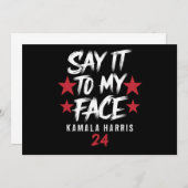 私の顔に言え カマラ・ハリス 招待状 (正面/裏面)
