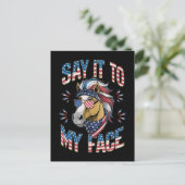 私の顔に言おもしろいえ シーズンポストカード (スタンド正面)