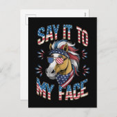 私の顔に言おもしろいえ シーズンポストカード (正面/裏面)