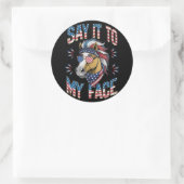 私の顔に言おもしろいえ ラウンドシール (バッグ)