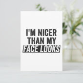 私の顔はギフトに見えるおもしろいより サンキューカード (スタンド正面)