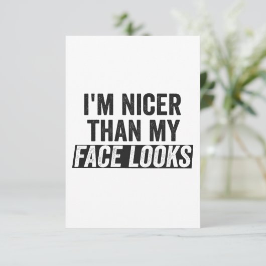 私の顔はギフトに見えるおもしろいより サンキューカード (スタンド正面)