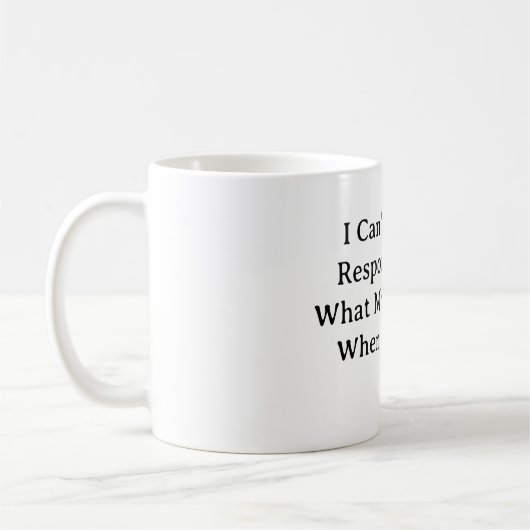 私の顔は責任を取れない コーヒーマグカップ (左)