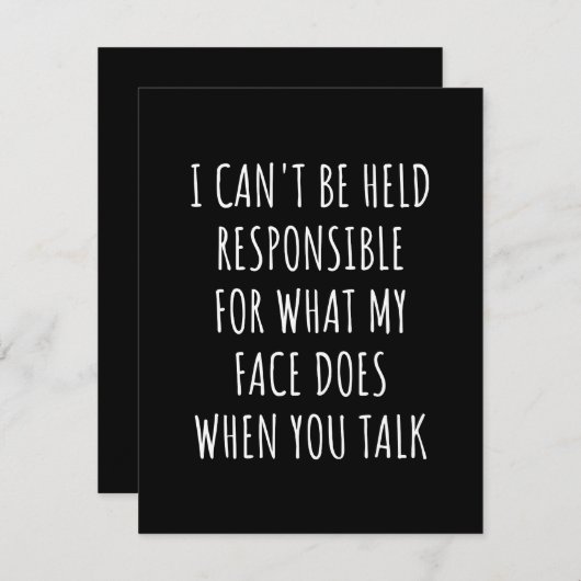 私の顔は責任を負えない セーブザデート (正面/裏面)