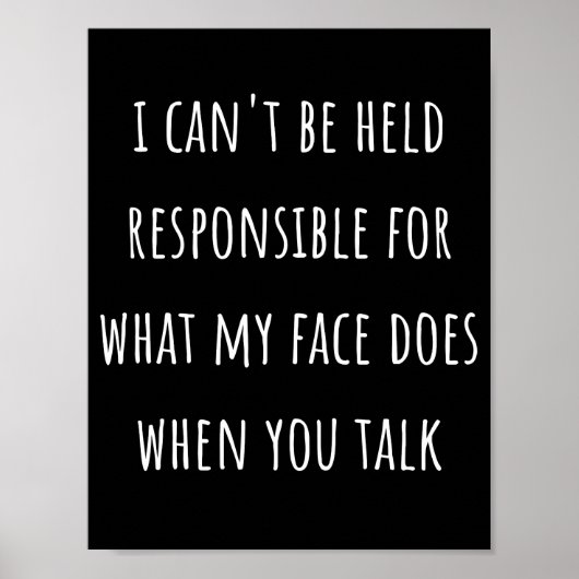 私の顔は責任を負えない ポスター (正面)