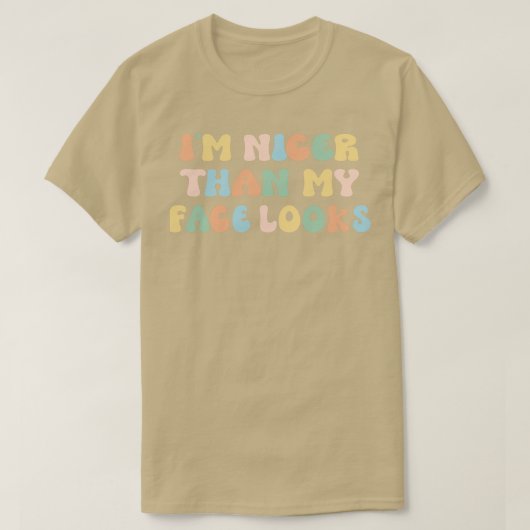 私の顔より優しい Tシャツ (デザイン正面)
