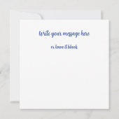 私の顔を写真に載せて、カードのイラストの鴨と子供と一緒に カード (裏面)