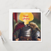 私の顔を写真に載せて、バイキングの戦士よ カード (正面/裏面インサイチュ)