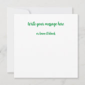 私の顔を写真に載せて、フクロと子供のカードを作って カード (裏面)