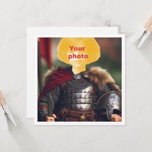 私の顔を写真に載せろ、バイキングの戦士よ カード (正面/裏面インサイチュ)