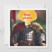 私の顔を写真に載せろ、バイキングの戦士よ カード (正面)