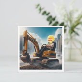 私の顔を写真、掘削機、掘り下げ機に置く カード (スタンド正面)