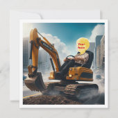 私の顔を写真、掘削機、掘り下げ機に置く カード (正面)