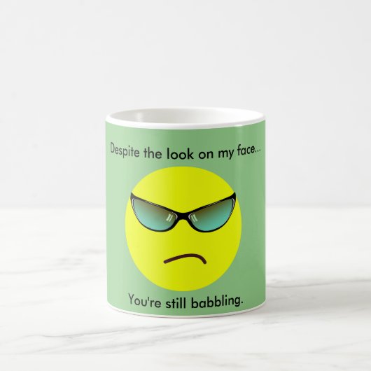 私の顔を見て… コーヒーマグカップ (中央)