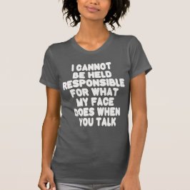 私の顔を話すおもしろい Tシャツ