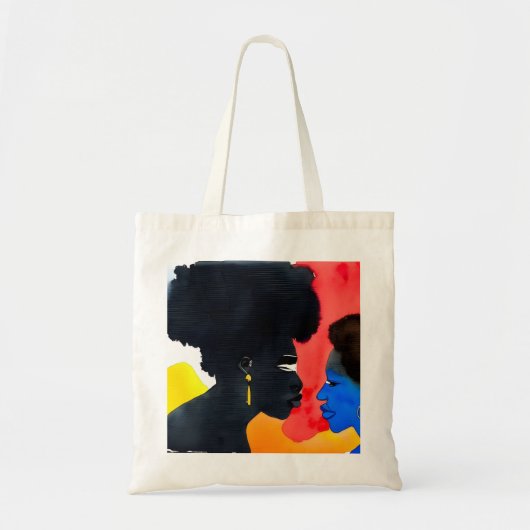 私の顔インブラックトートバッグ トートバッグ (正面)
