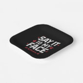 私の顔カマラハリス社長2024にそれを言う ペーパープレート (傾斜あり)