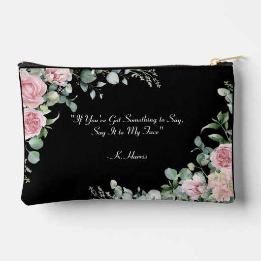 私の顔小包袋にそれを言う アクセサリーポーチ (裏面)