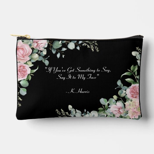 私の顔小包袋にそれを言う アクセサリーポーチ (正面)