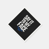 私の顔Kamala Harris 2024にそれを言う スタンダードカクテルナプキン (角)