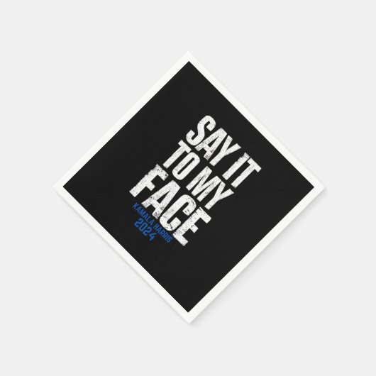 私の顔Kamala Harris 2024にそれを言う スタンダードカクテルナプキン (角)