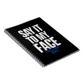 私の顔Kamala Harris 2024にそれを言う ノートブック (右側)