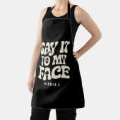 私の顔Kamala Harris 2024の議論にそれを言う エプロン (インサイチュ)