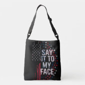 私の顔Kamala Harris 2024キャンペーンにそれを言う クロスボディバッグ (裏面)