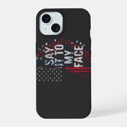 私の顔Kamala Harris 2024キャンペーンにそれを言う iPhone 15ケース (裏面)