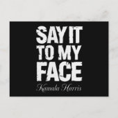 私の顔Kamala Harris 2024引用文に言う ポストカード (正面)