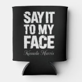 私の顔Kamala Harris 2024引用文に言う 缶クーラー (正面)