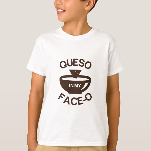 私の顔OのQueso Tシャツ (正面)