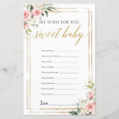 私の願いはベビーゲーム赤面ピンクフローラ金ゴールド (正面)