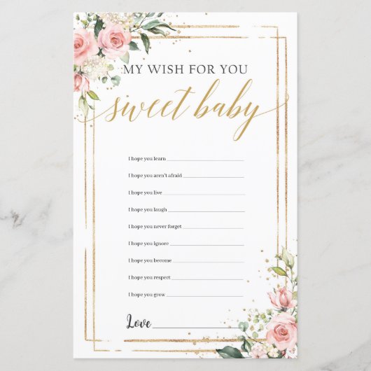 私の願いはベビーゲーム赤面ピンクフローラ金ゴールド (正面)