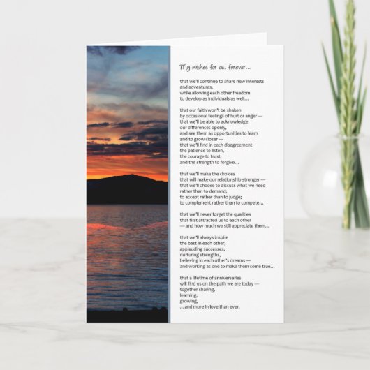 私の願いは永遠に……記念日 カード (正面)